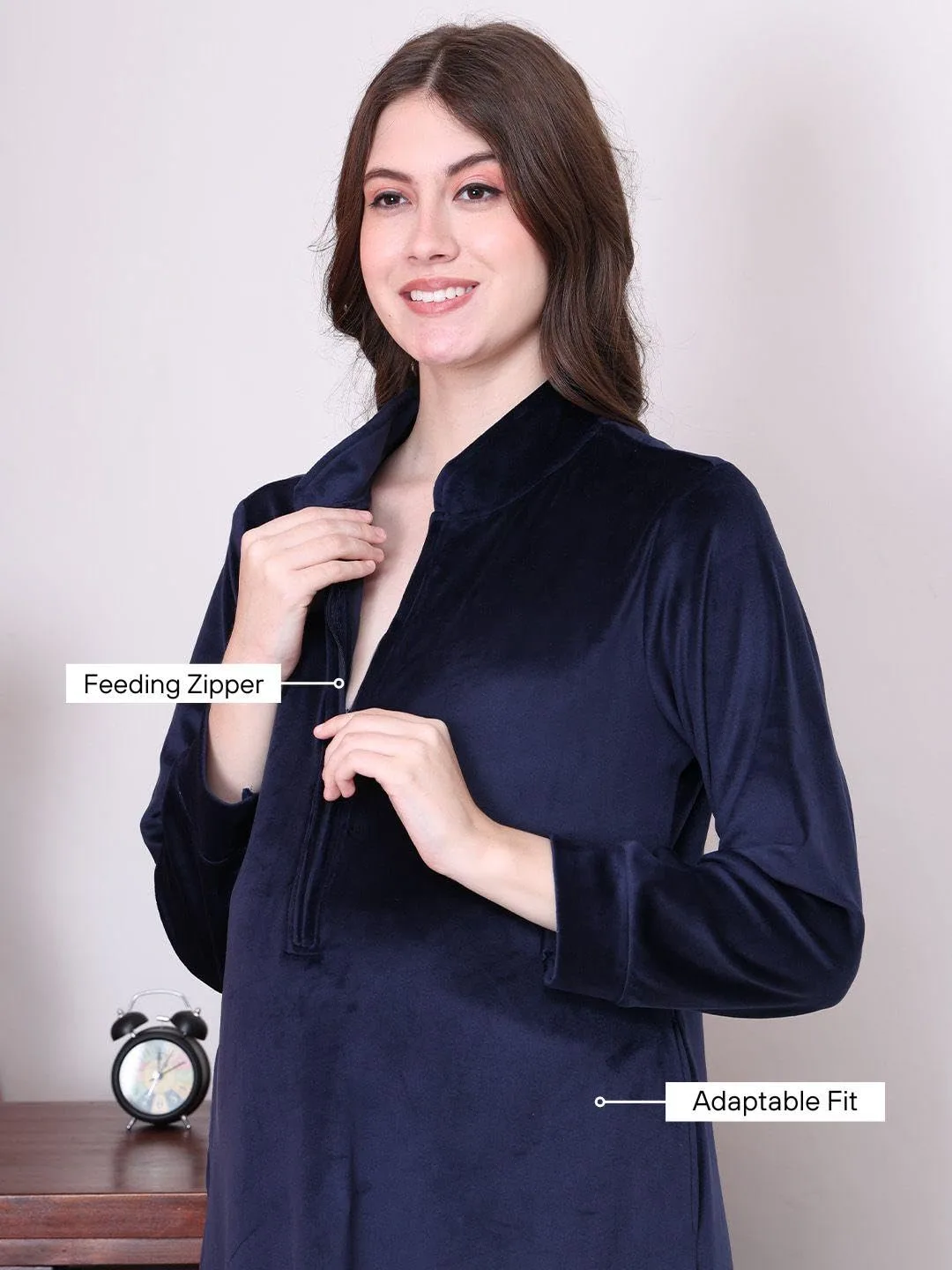 velvet maternity nighty 2