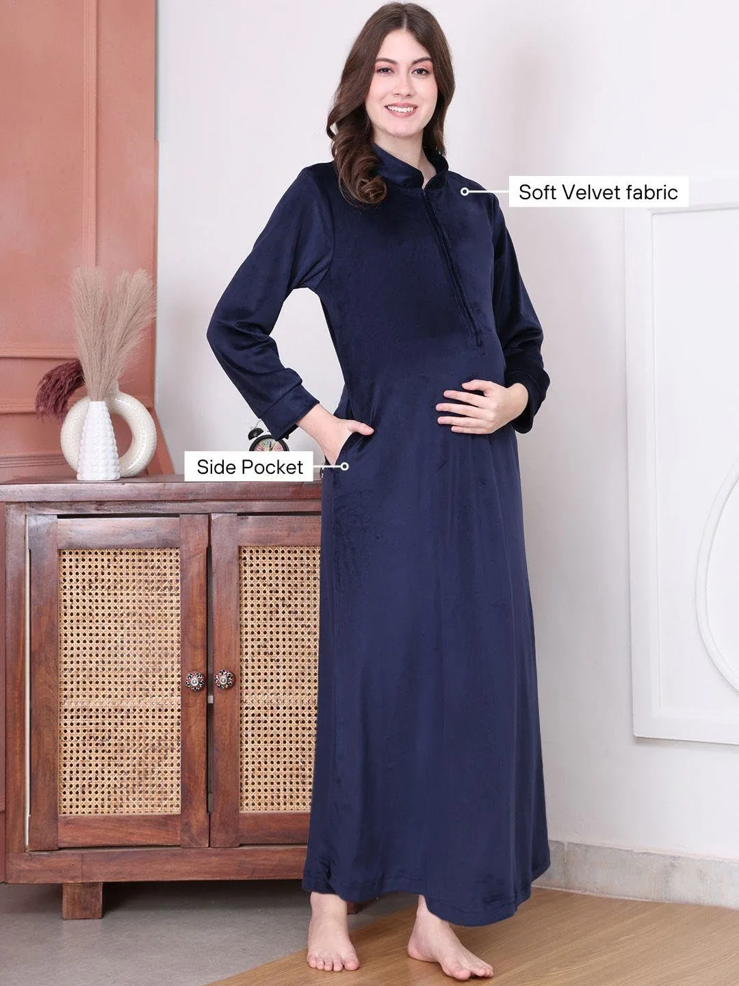 velvet maternity nighty 3