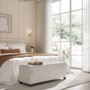 velvet storage ottoman bench 2