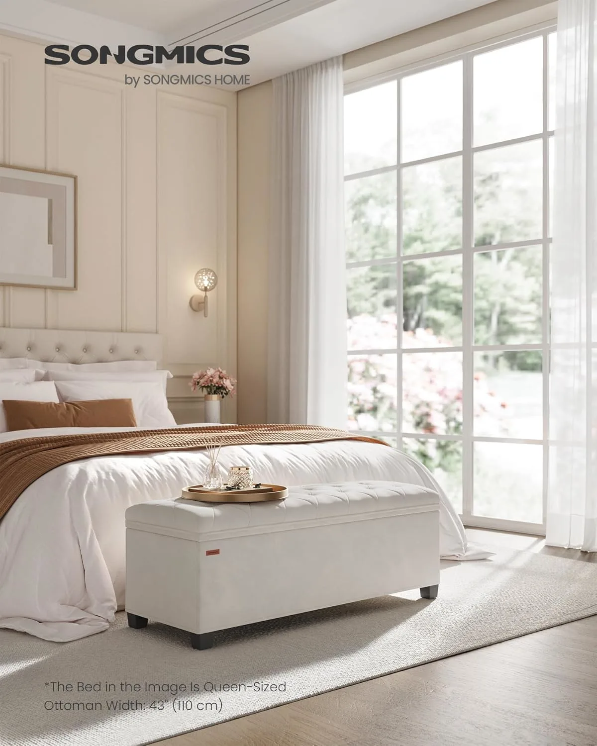 velvet storage ottoman bench 2