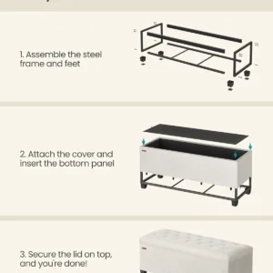 velvet storage ottoman bench 6