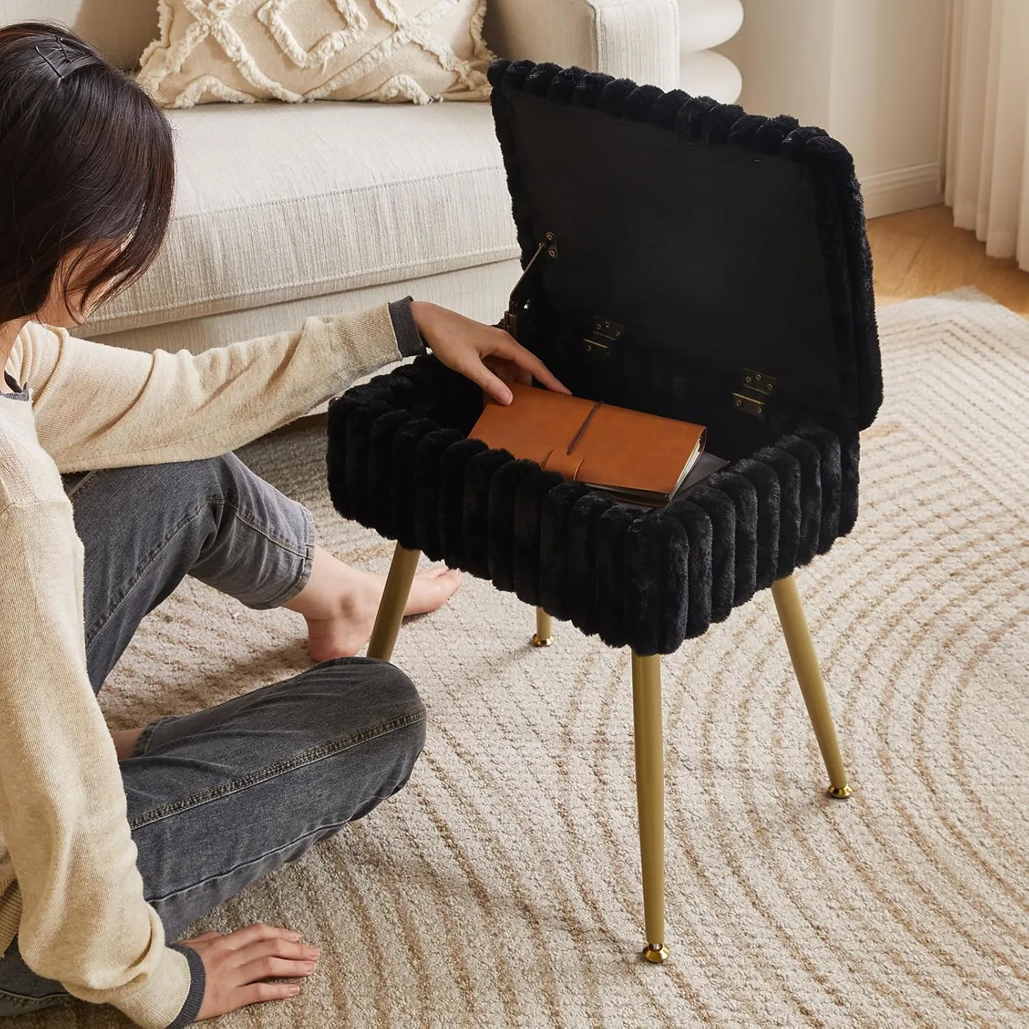 velvet vanity stool 2