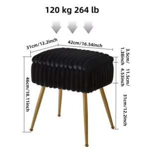 velvet vanity stool 3