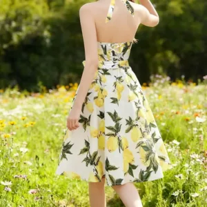 vintage halter cocktail dress 3