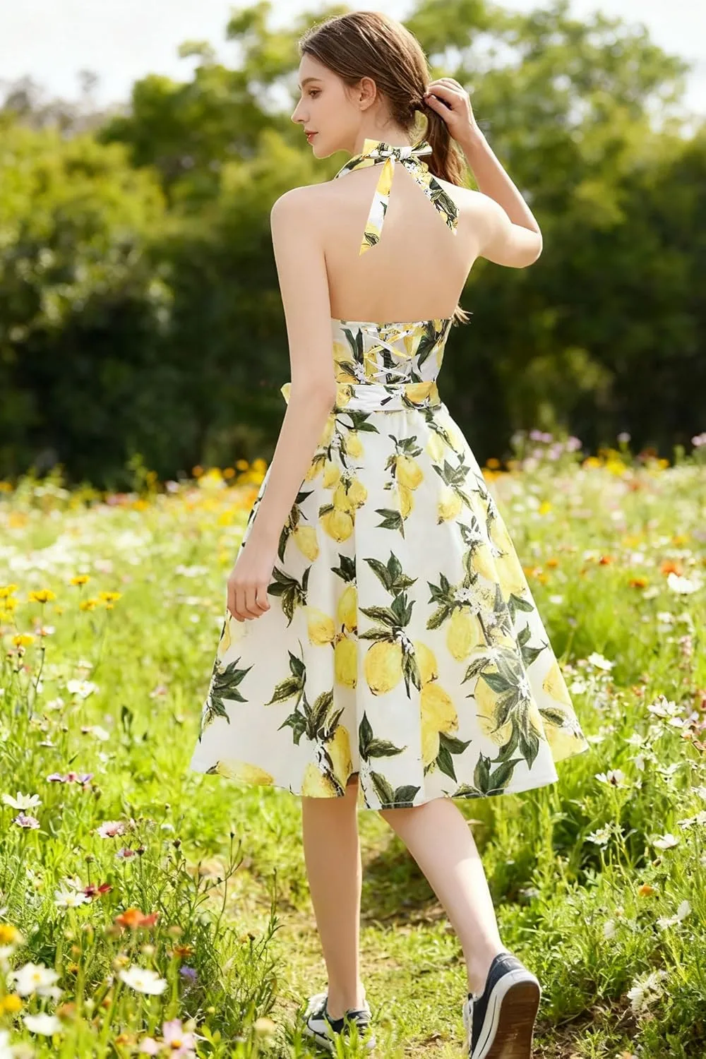 vintage halter cocktail dress 3