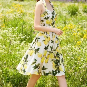 vintage halter cocktail dress 5