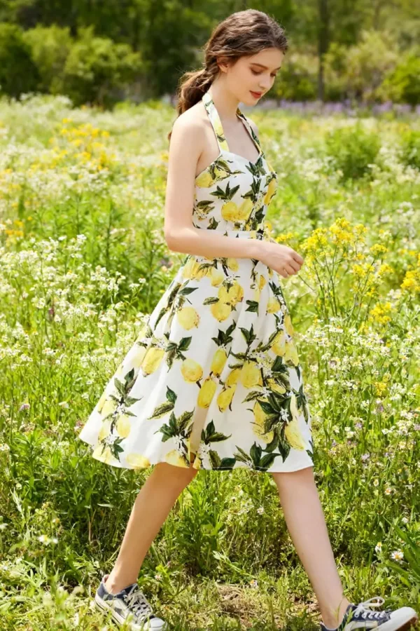 vintage halter cocktail dress 5