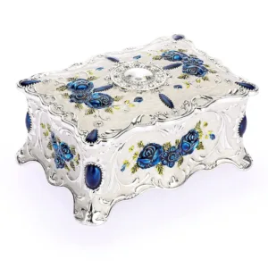 vintage jewelry box metal 1