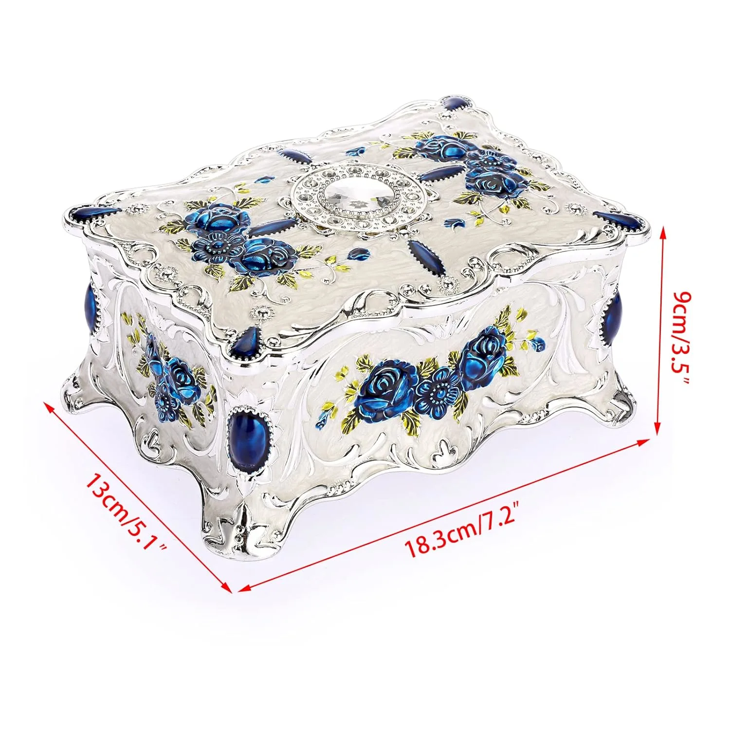 vintage jewelry box metal 6