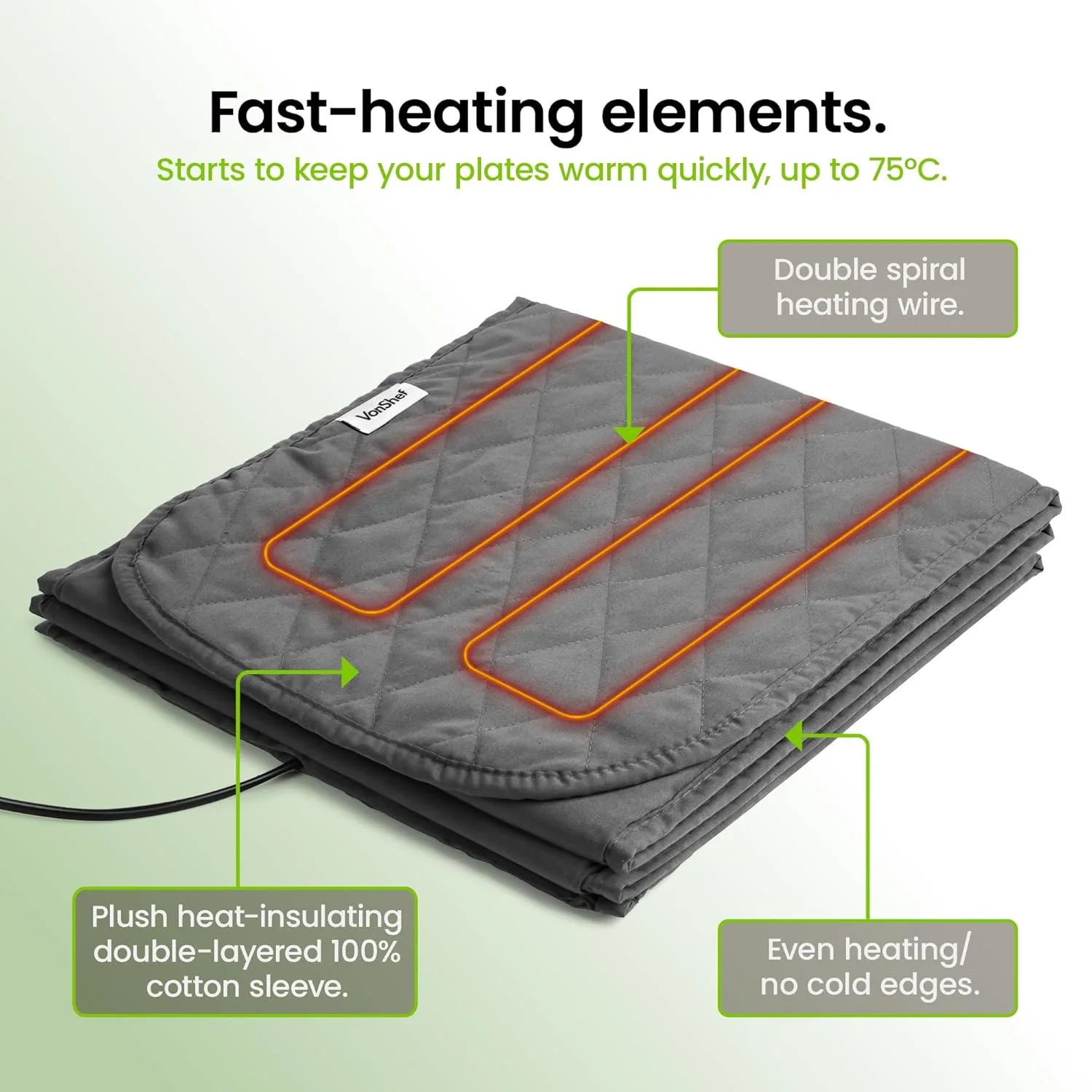 vonshef electric plate 5