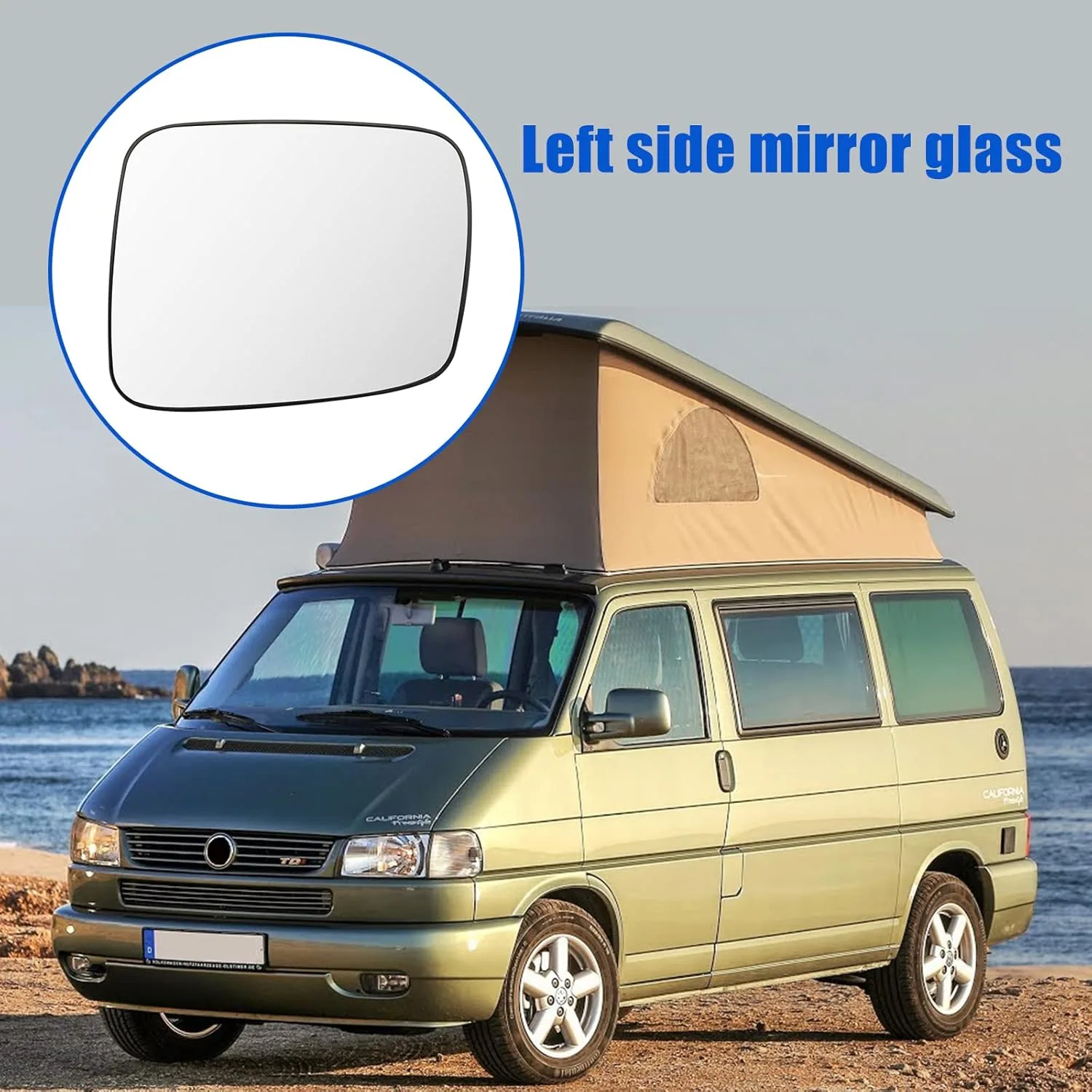 vw t4 mirror glass 3