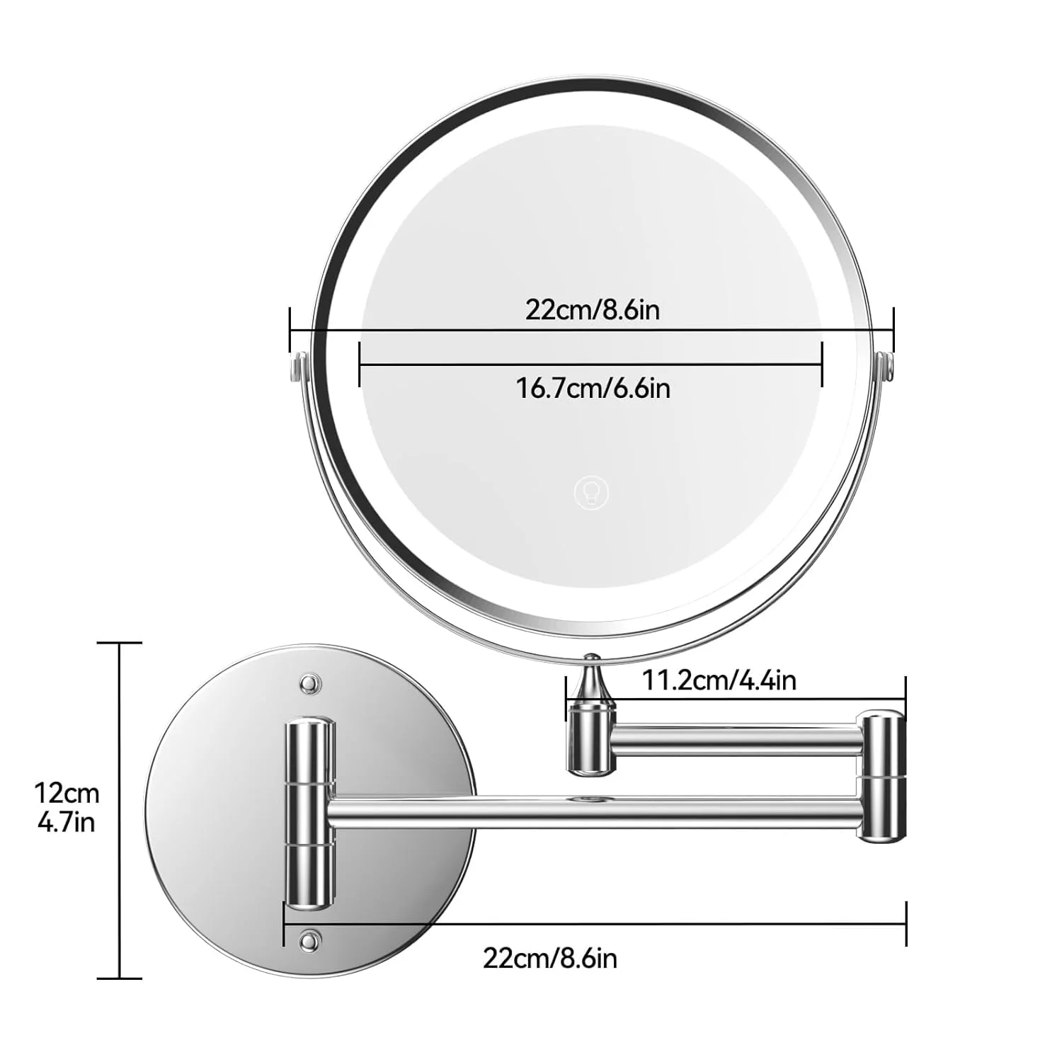 wall mounted makeup mirror 5