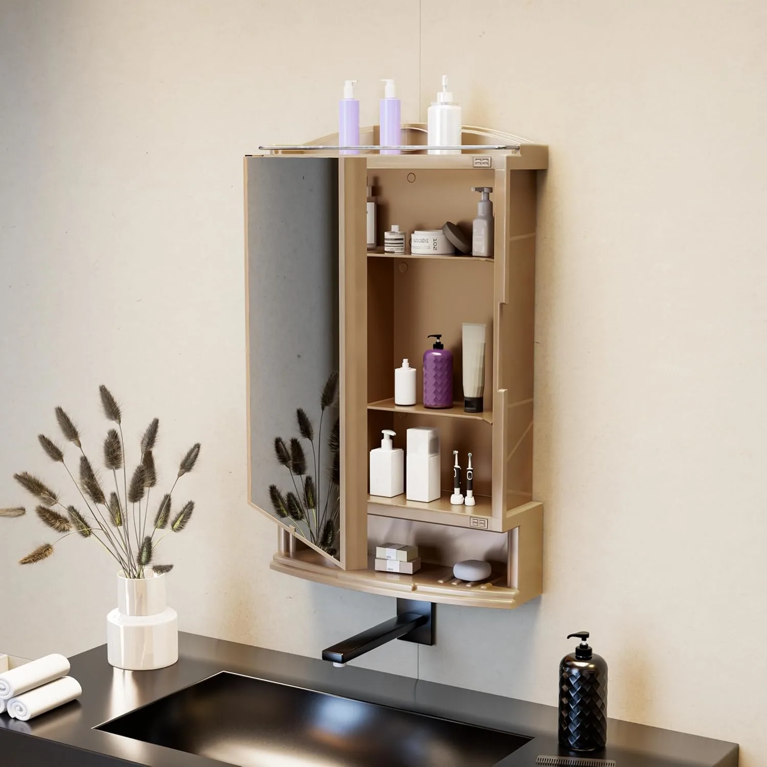wall mounted mirror cabinet 1