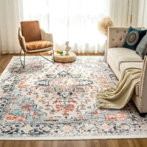 washable rug vintage style 1