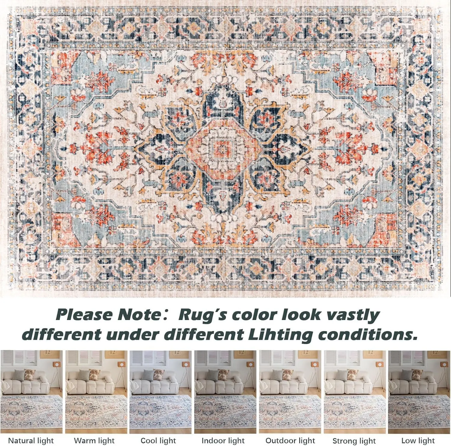 washable rug vintage style 7