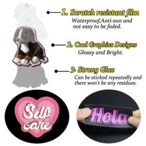 waterproof pink y2k stickers 5