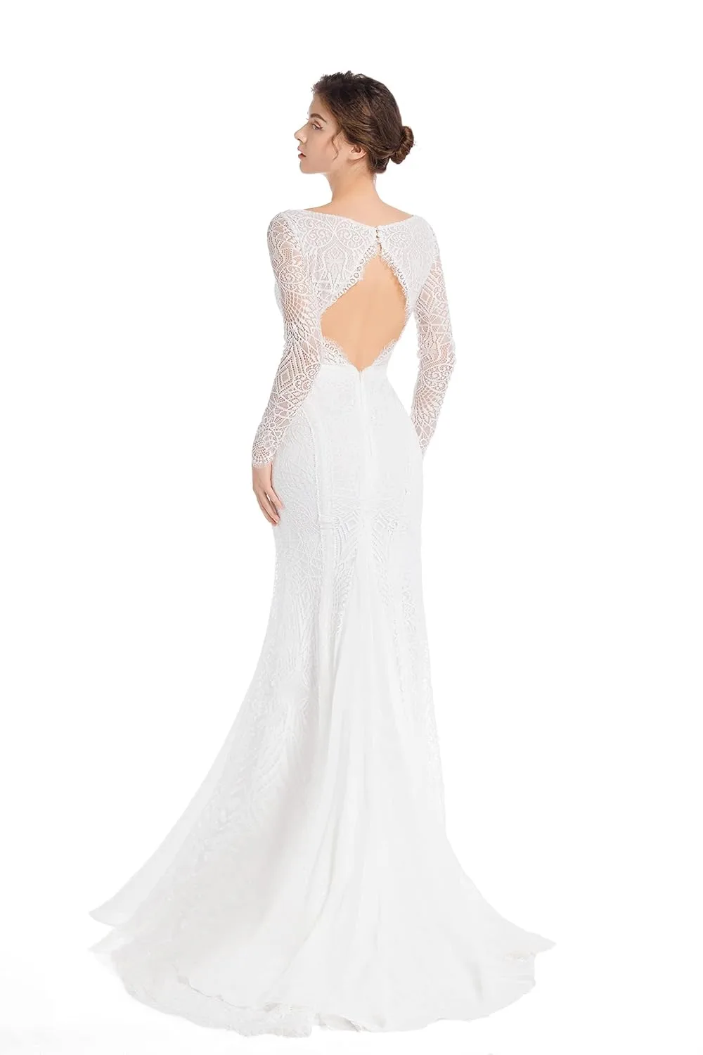 wedding dress lace open 3