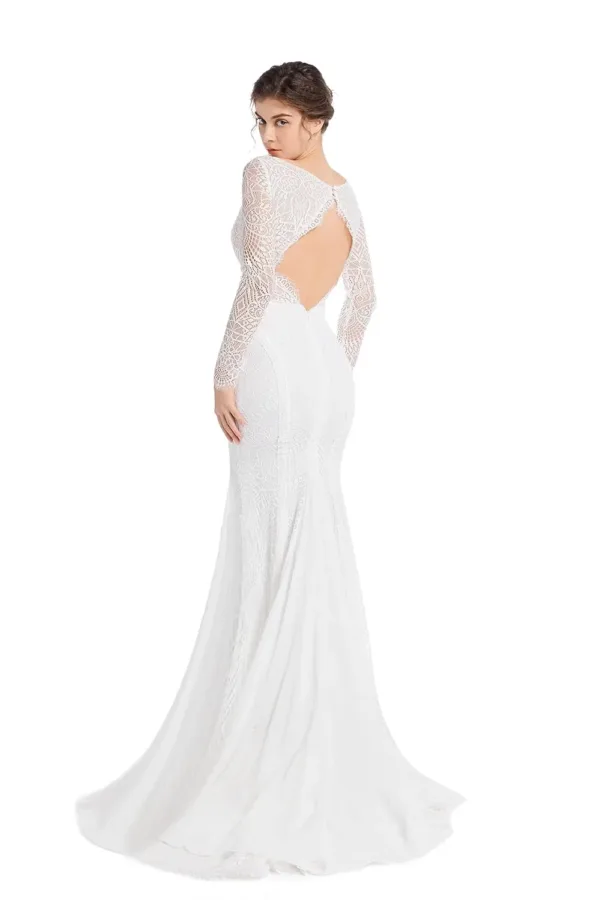 wedding dress lace open 5