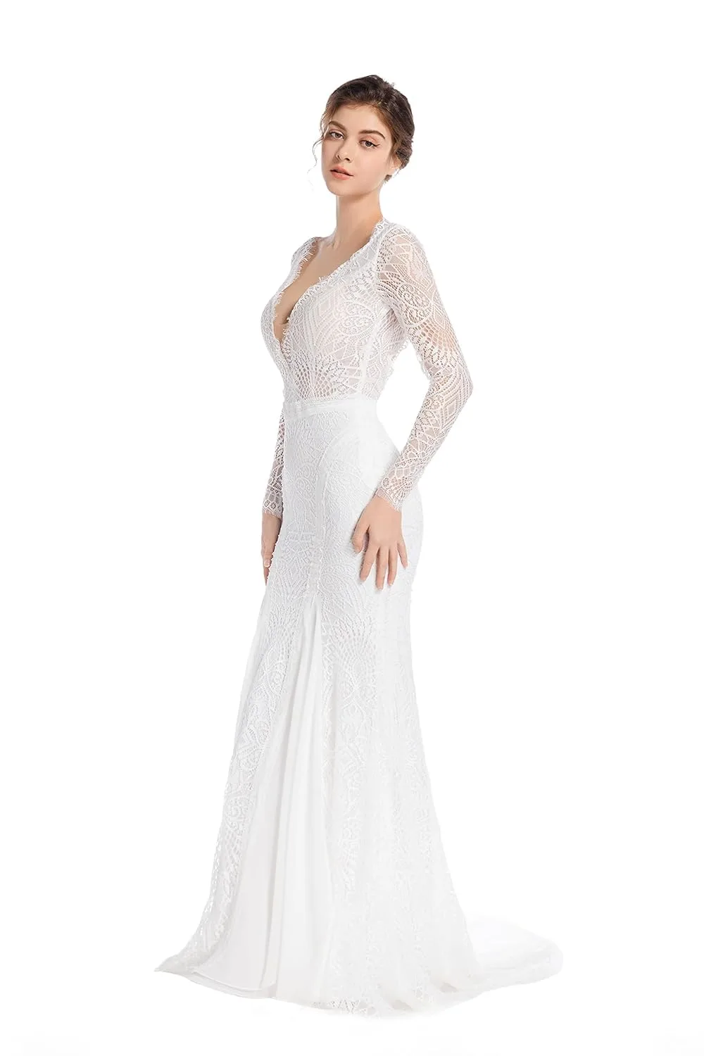 wedding dress lace open 7