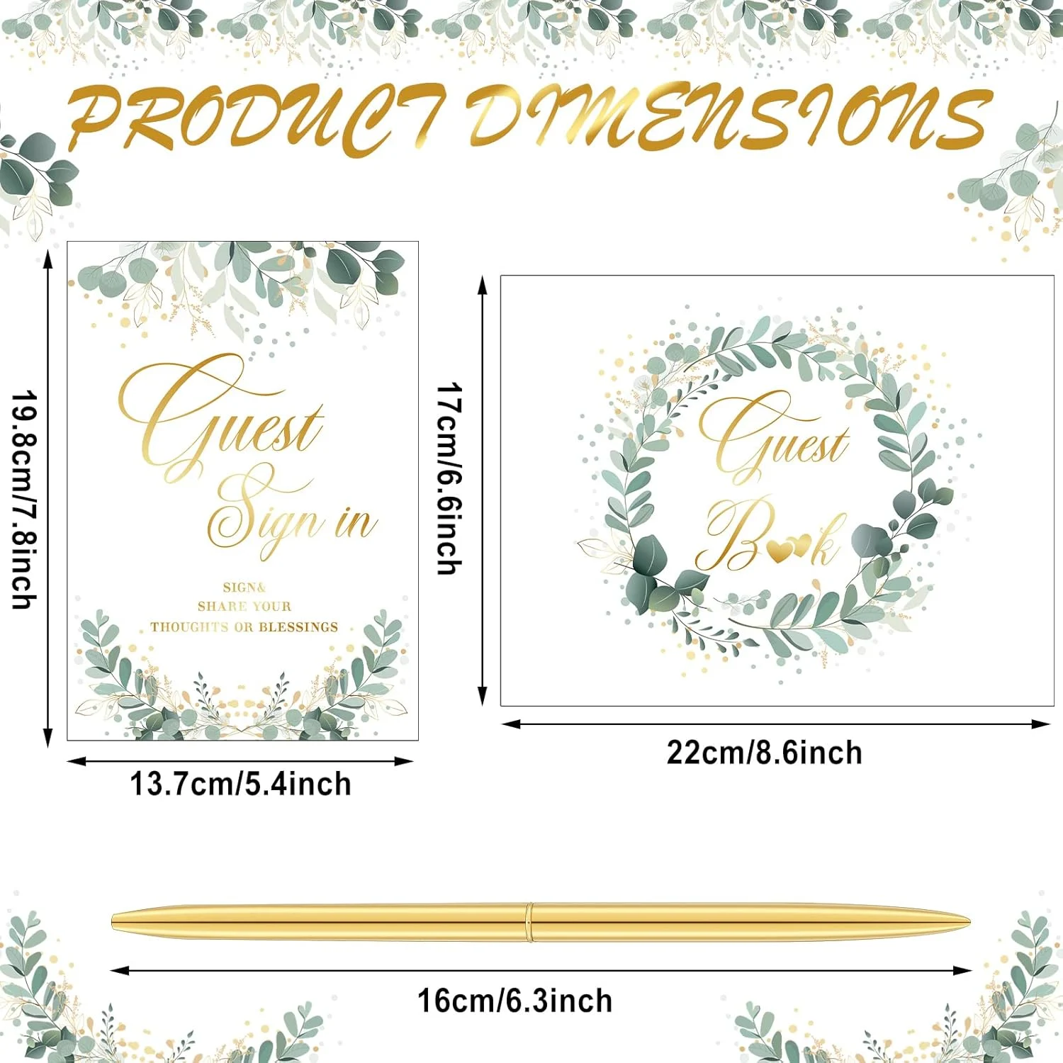 wedding guest book set 2