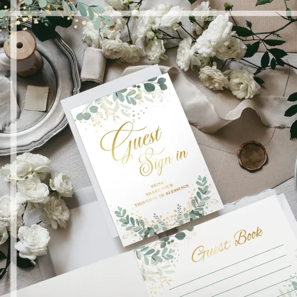 wedding guest book set 6