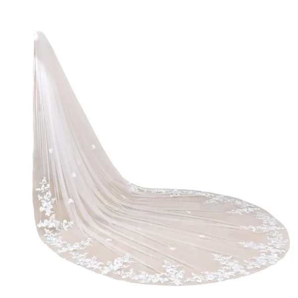 wedding veil lace floral 1