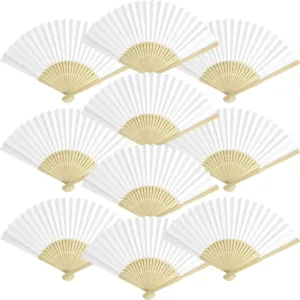 white folding hand fans 1