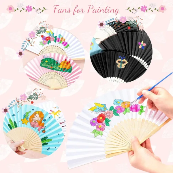 white folding hand fans 4