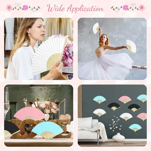 white folding hand fans 5