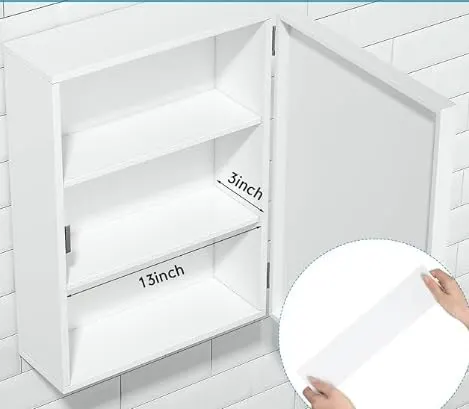 white medicine cabinet shelf 7