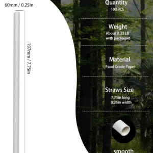 white paper straws 2