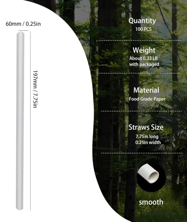 white paper straws 2