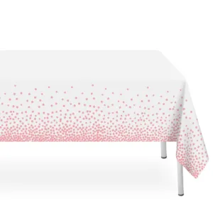white pink dot tablecloths 1