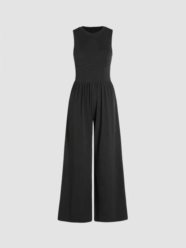 wide leg sleeveless jumpsuit 1