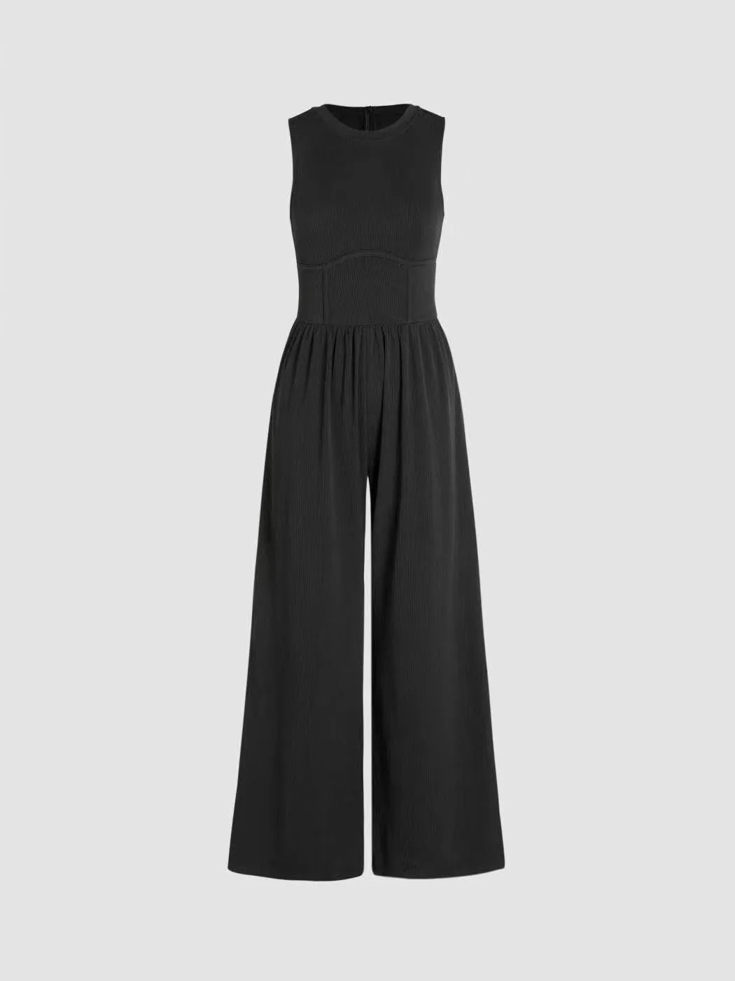 wide leg sleeveless jumpsuit 1