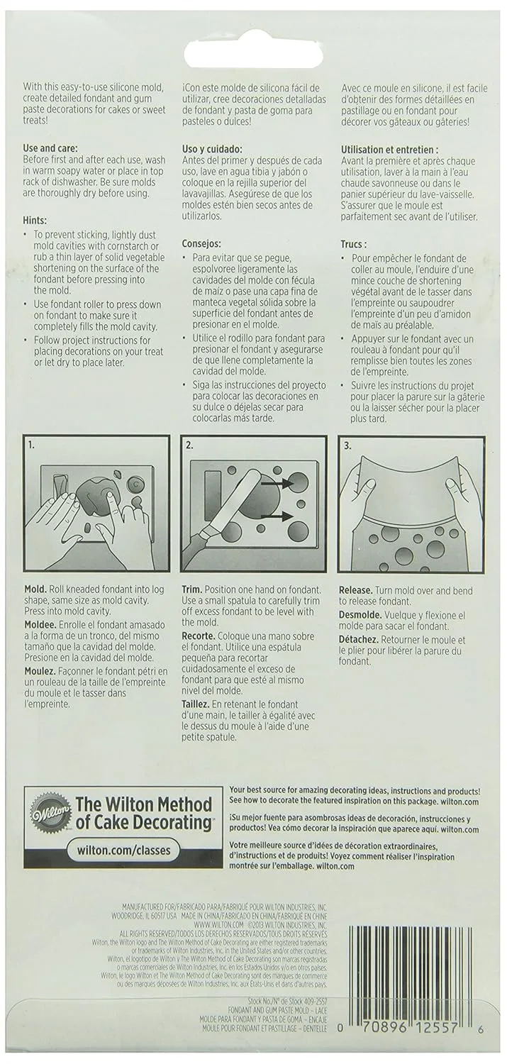 wilton lace fondant mold 4