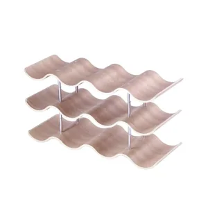 wine rack wooden wave 1