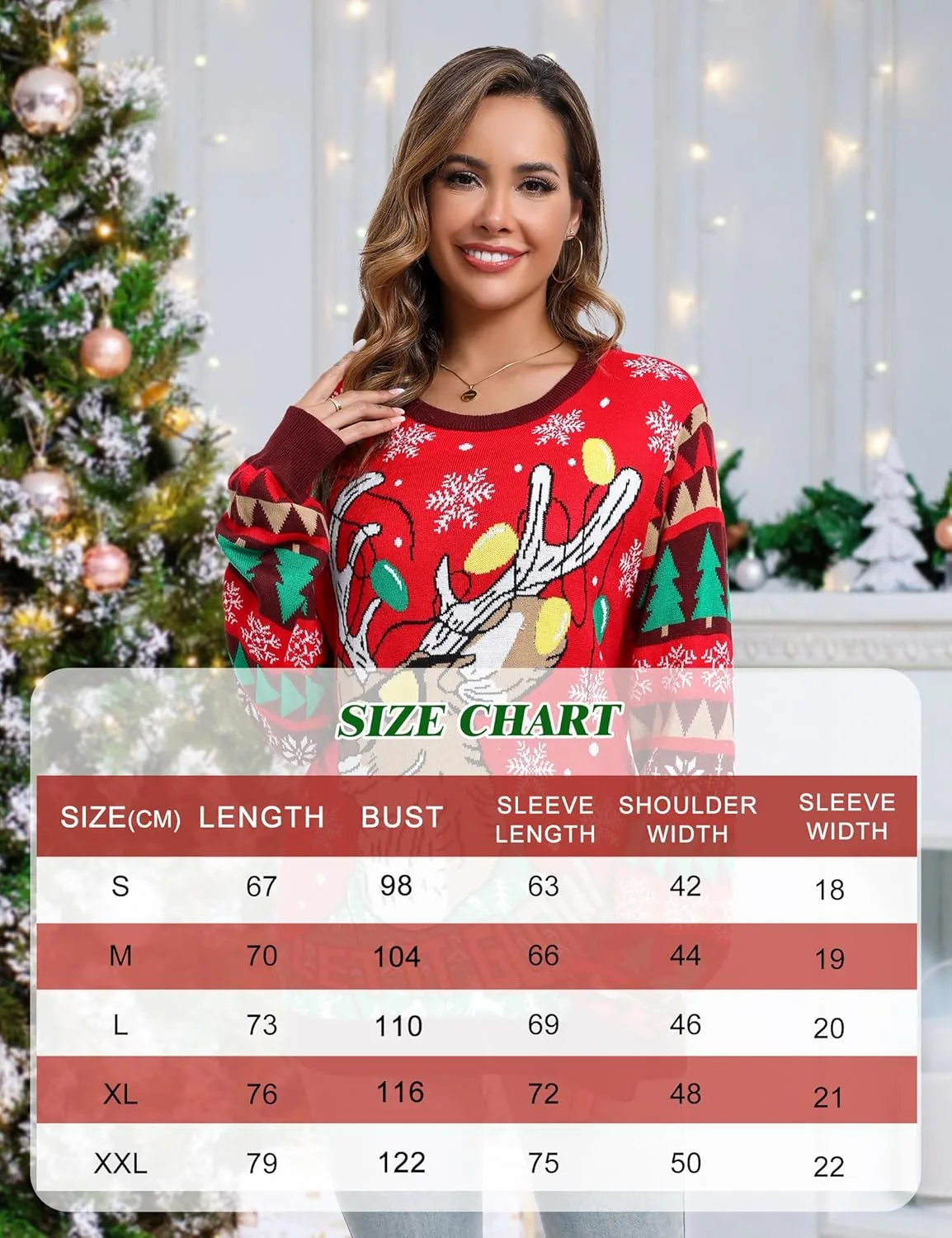 women christmas sweater reindeer 7
