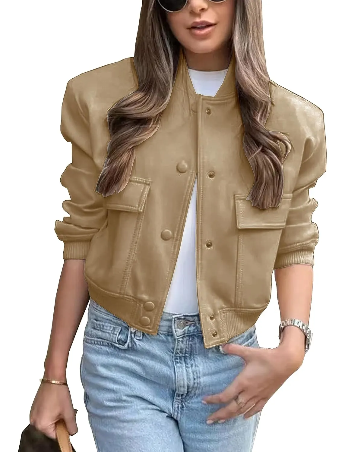 women cropped bomber jacket 1
