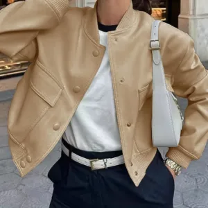 women cropped bomber jacket 2