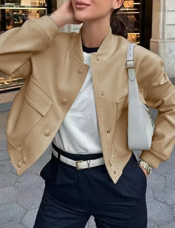 women cropped bomber jacket 2