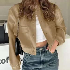 women cropped bomber jacket 4