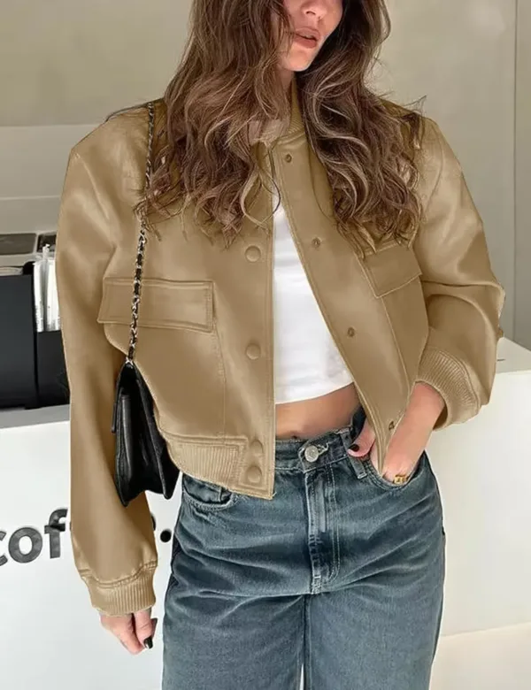 women cropped bomber jacket 4