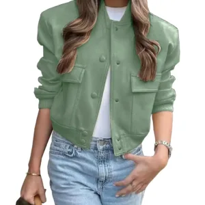 women cropped bomber jacket 6