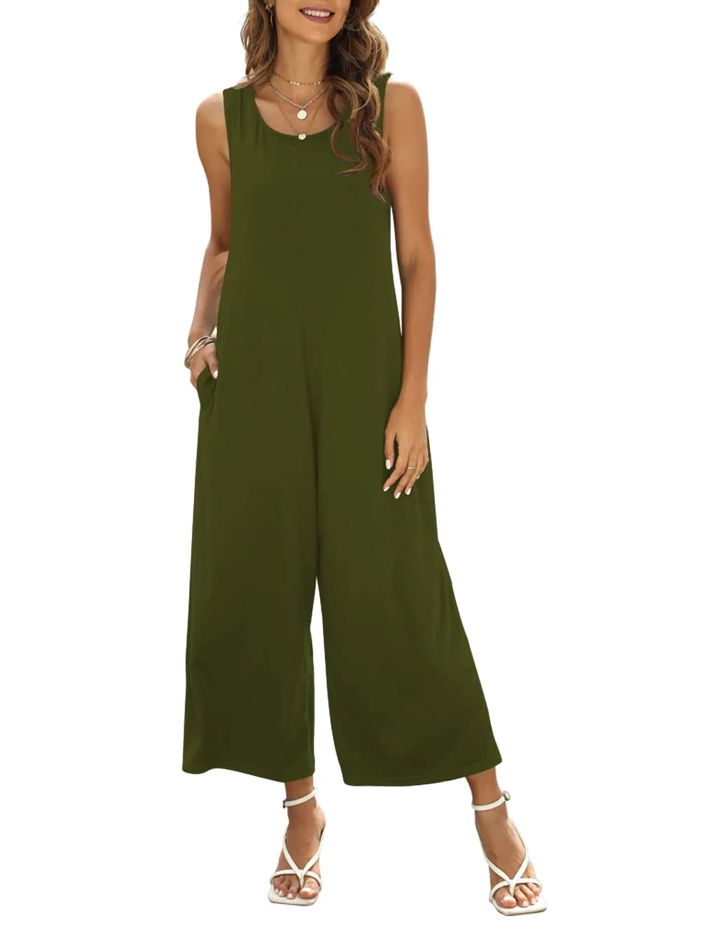 women sleeveless jumpsuit wide 1