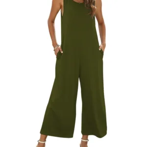 women sleeveless jumpsuit wide 2