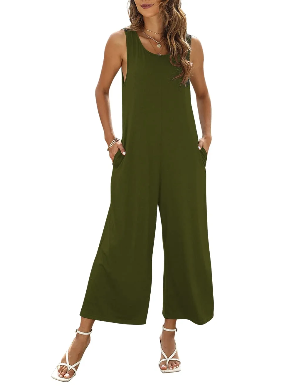 women sleeveless jumpsuit wide 2