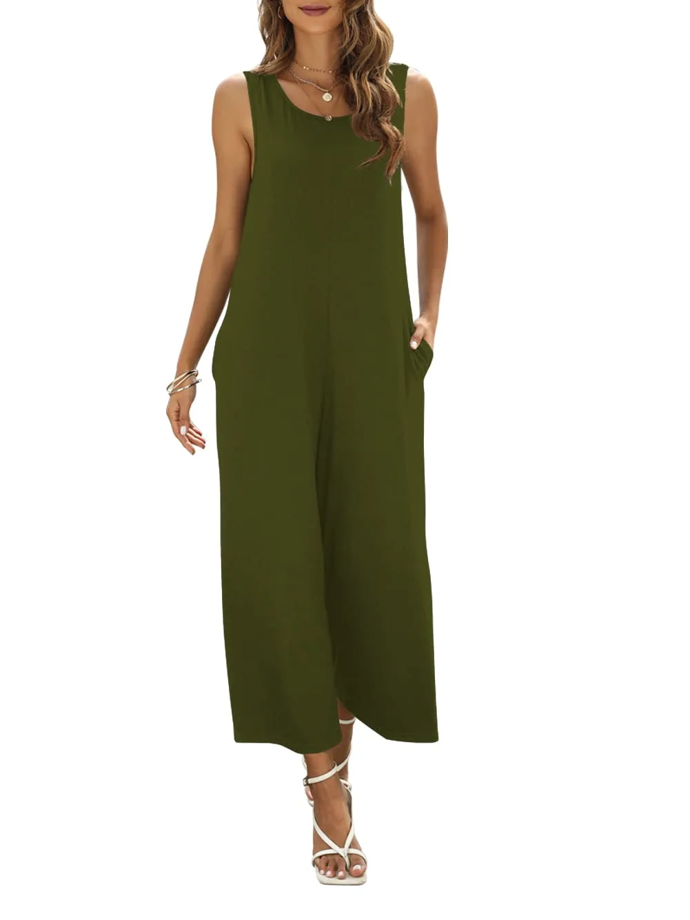 women sleeveless jumpsuit wide 3