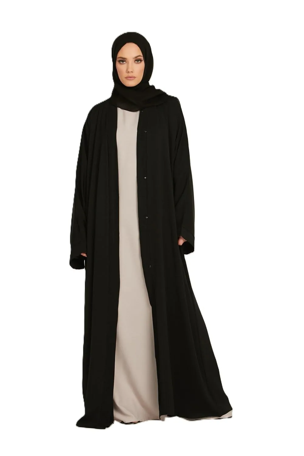 womens abaya open front 1