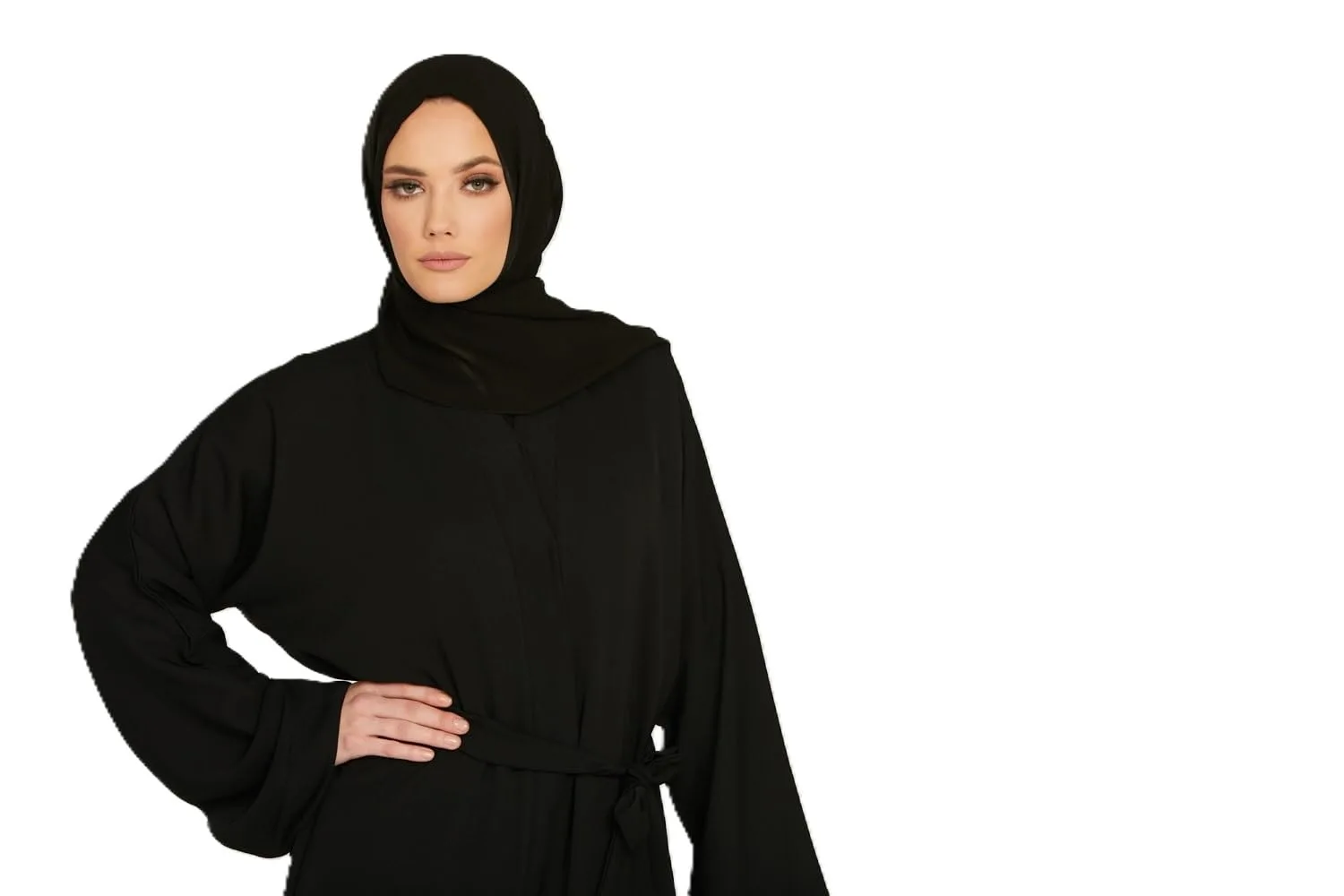 womens abaya open front 4